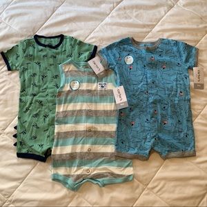Carter’s 9M baby boy shortie one piece bundle